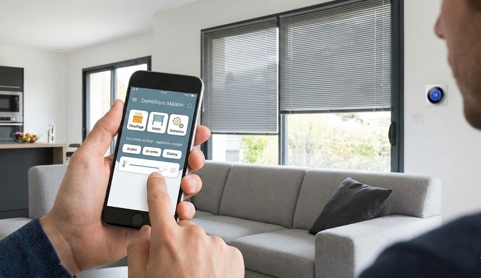 Application smartphone pour piloter chauffage et lumière maison Troyes