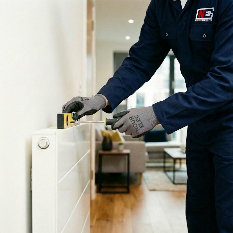 Installation réelle d'un chauffage par NOUR ELEC à Troyes